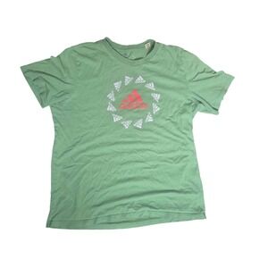Adidas Mint Green & Pink Circle Logo Graphic T-Shirt Women's/Unisex Medium Tee